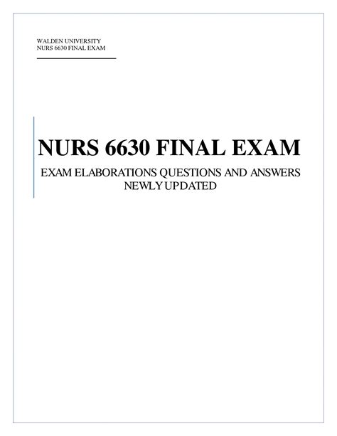 Nurs 6630 final exam. Things To Know About Nurs 6630 final exam. 